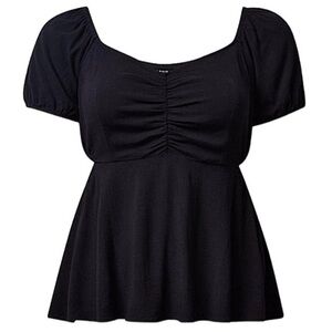 TORRID Babydoll‎ Rayon Slub With Side Cutouts Top NWT